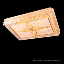 Luxe haut plafond lumière décorative rectangle lustre en cristal égyptien